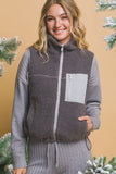 Reversible Fleece Vest (Charcoal)