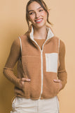 Reversible Fleece Vest (Camel)