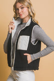 Reversible Fleece Vest (Black)