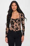 Brittany Floral Long Sleeved Bodysuit