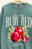 Ruby Red Graphic Pomegranate Sweatshirt