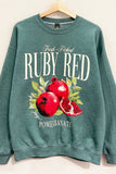 Ruby Red Graphic Pomegranate Sweatshirt