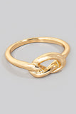 Metallic Knot Band Ring (Gold)