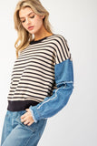 Maria Denim Sleeved Sweater