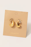 Gold Dipped Mini Tear Hoop Earrings (Gold)