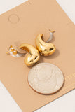 Gold Dipped Mini Tear Hoop Earrings (Gold)