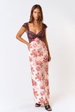 Aiden Velvet and Lace Maxi Dress