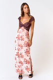 Aiden Velvet and Lace Maxi Dress