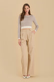 Tess Cropped Sweater (Taupe)