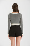 Tess Cropped Sweater (Black)