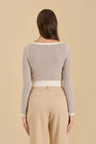 Tess Cropped Sweater (Taupe)