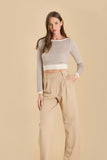 Tess Cropped Sweater (Taupe)