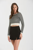 Tess Cropped Sweater (Black)