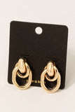 Multi Linked Oval Hoop Door Knocker Earrings