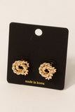 Linked Braided Knots Stud Earrings