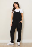 Wave Rib Sleeveless Jumpsuit (Black)