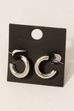 Small Tube Hoop Earrings (Silver)