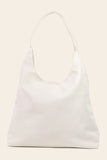 Faux Leather Tote & Cosmetic Bag (Ivory)