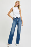 Tummy Control Dark Wash Wide Leg Jeans