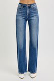 Tummy Control Dark Wash Wide Leg Jeans