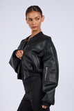 Crop Leather Jacket