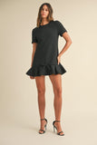 Lottie Mini Dress (Black)