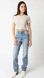 Sally Knit Cropped Tee