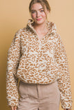 Sherpa Fleece Leopard Jacket