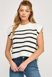 Striped Chunky Knit Vest