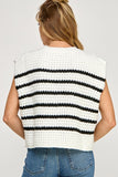 Striped Chunky Knit Vest