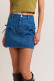 Bow Denim Skirt