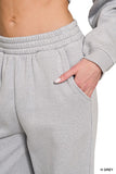 Brynna Sweatpants & Pullover Set (Grey)