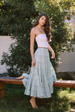 Clair Tiered Maxi Skirt (Sage)