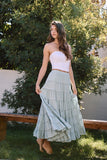 Clair Tiered Maxi Skirt (Sage)