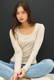 Brandy Basic Long Sleeve Top (Oatmeal)