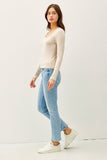 Brandy Basic Long Sleeve Top (Oatmeal)