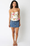 Alexis Floral Peplum Corset