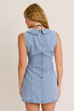 Gia Collared Denim Mini Dress