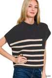 Susie Short Sleeve Sweater (Black)