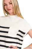 Susie Short Sleeve Sweater (White)