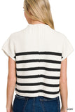 Susie Short Sleeve Sweater (White)