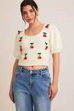 Very Cherry Knit Top