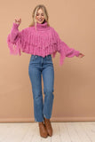 Liana Fringe Turtleneck Sweater