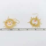 Dazzling Golden Sun Earring