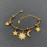 Celestial Charm 18K Golden Bracelet