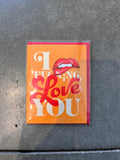 Red Lips Love Valentine Card