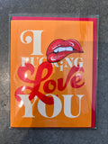 Red Lips Love Valentine Card