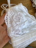 Fantasy Lace Triangle Bralette (White)