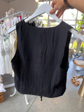 Gigi Tie Front Top (Black)