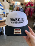 Mom's Club Trucker Hat (White/ Black)